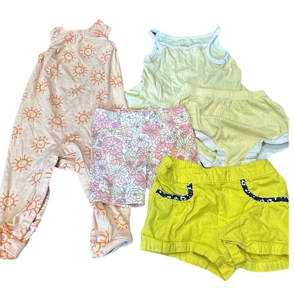 Girls' 12-24M Yellow Summer Outfit Bundle - Adorable!